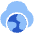 Cloud Globe Icon from Plump Flat Set