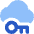 Cloud Key Icon from Core Flat Set