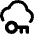 Cloud Key Icon from Core Remix Set
