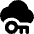 Cloud Key Icon from Core Solid Set