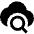 Cloud Search Icon from Sharp Solid Set