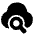 Cloud Search Icon from Plump Solid Set