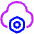 Cloud Setting Bolt Nut Icon from Plump Neon Set