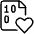 File Code Heart Icon from Ultimate Light Set