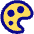 Paint Palette Icon from Core Pop Set
