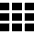Rectangle Split Nine Icon from Sharp Solid Set