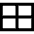 Rectangle Split Quarters Icon from Sharp Line Set