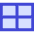 Rectangle Split Quarters Icon from Sharp Duo Set