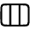 Rectangle Split Thirds Icon from Plump Line Set