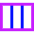Rectangle Split Thirds Icon from Sharp Neon Set