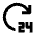 24 Hour Service Icon from Outlined Line - Material Pro Set