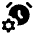 Alarm Setting Gear Fill Icon from Rounded Fill - Material Pro Set