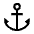 Anchor Icon from Outlined Line - Material Symbols Set