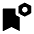Bookmark Setting Bolt Fill Icon from Sharp Fill - Material Pro Set
