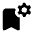 Bookmark Setting Gear Fill Icon from Rounded Fill - Streamline Material Set