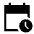 Calendar Clock Fill Icon from Sharp Fill - Material Symbols Set