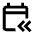 Calendar Previous Events Icon from Outlined Line - Material Pro Set