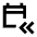 Calendar Previous Events Icon from Sharp Line - Material Pro Set