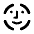 Face Scan Circle Icon from Rounded Line - Material Pro Set