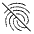 Fingerprint Off Icon from Rounded Line - Material Symbols Set