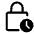 Lock Clock Icon from Rounded Line - Material Symbols Set