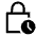 Lock Clock Icon from Sharp Line - Material Symbols Set