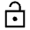 Lock Open Icon from Sharp Line - Material Symbols Set