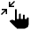 Pinch Zoom In Fill Icon from Outlined Fill - Material Symbols Set