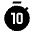 Timer 10 Alt 1 Fill Icon from Outlined Fill - Material Symbols Set