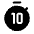 Timer 10 Alt 1 Fill Icon from Rounded Fill - Material Symbols Set