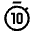 Timer 10 Alt 1 Icon from Outlined Line - Material Symbols Set | Free Download as SVG Vector and Transparent PNG | Streamline icons