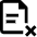 Text Document Cross Remove Icon from Nova Line Set