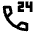 Call 24 Hours Icon from Outlined Line - Material Pro Set