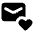 Heart Email Favorite Fill Icon from Rounded Fill - Material Pro Free Set
