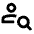 Person Search Icon from Rounded Line - Material Pro Set