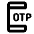 Phone Otp Icon from Rounded Line - Material Pro Set