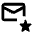 Star Email Favorite Icon from Rounded Line - Material Pro Set
