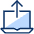 Laptop Upload Icon from Cyber Duotone - Free Set