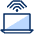 Laptop Wifi 2 Icon from Cyber Duotone - Free Set