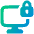 Desktop Lock Icon from Plump Gradient - Free Set