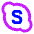 Skype Logo Icon from Sharp Neon - Free Set