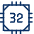 Computer Chips 32 Bit icon - Free transparent PNG, SVG. No sign up needed.