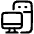 Computer Pc Desktop Icon from Plump Line Set