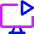 Desktop Display Live Tv Icon from Core Neon Set