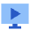 Desktop Display Live Tv Icon from Sharp Flat Set