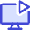 Desktop Display Live Tv Icon from Core Duo Set