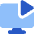Desktop Display Live Tv Icon from Core Flat Set