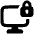 Desktop Lock Icon from Plump Solid Set