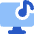 Desktop Music Icon from Core Flat Set