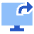 Desktop Screen Share Icon from Sharp Flat Set